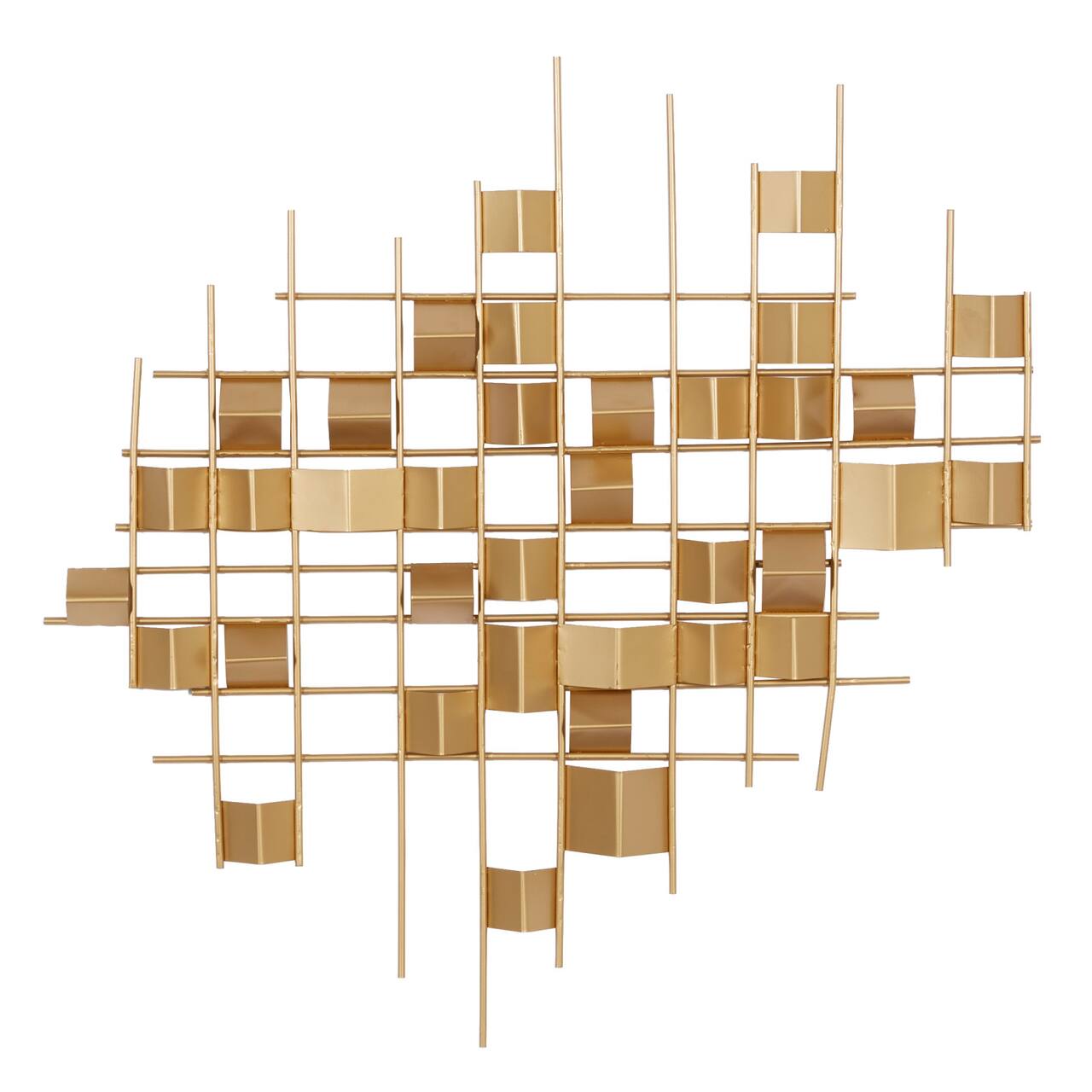 CosmoLiving by Cosmopolitan 32" Gold Iron Contemporary Wall Décor